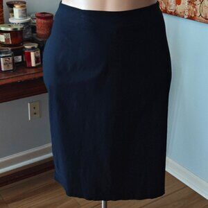 Ashley Stewart Black Stretch Pencil Skirt 28W
